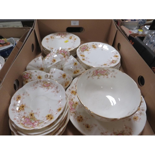 101 - TWO TRAYS OF ASSORTED CERAMICS