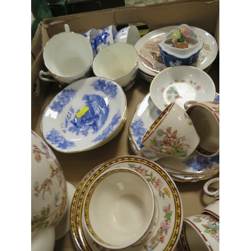 101 - TWO TRAYS OF ASSORTED CERAMICS