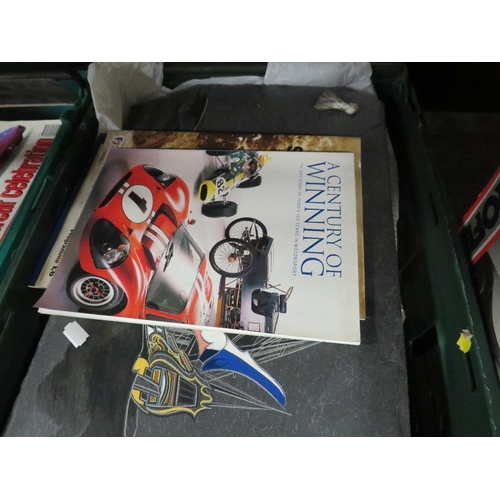 130 - A QUANTITY OF MOTOR SPORT, BOOKS, MANUALS, MAGAZINES ETC