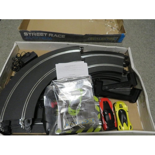 195 - A STREET RACE MAYHEM SCALEXTRIC SET (UNCHECKED)