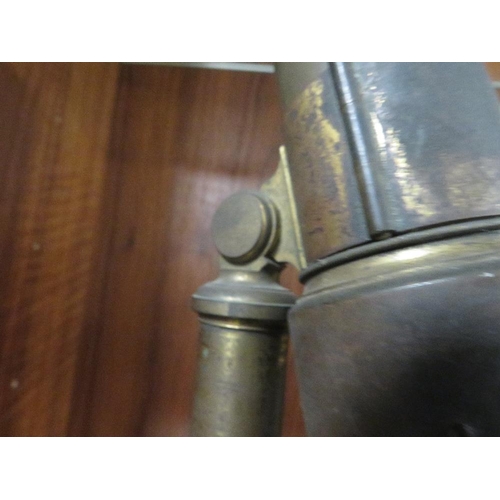 203 - AN ANTIQUE FOUR CHAMBER TABLE TOP TELESCOPE ON FOLD OUT STAND