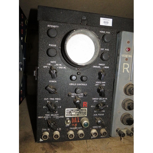 609 - TWO POST WAR MILITARY OSCILLOSCOPES TO INCLUDE A TS-100/AP EXAMPLE (2)