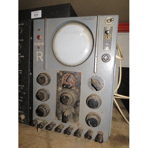 609 - TWO POST WAR MILITARY OSCILLOSCOPES TO INCLUDE A TS-100/AP EXAMPLE (2)