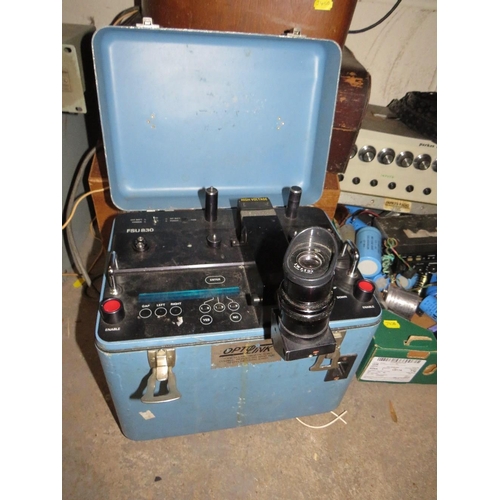 618 - A SELECTION OF VINTAGE RECORD PLAYER, RADIO TRANSMITTERS, CAPACITORS, FIBRE OPTIC WELDER AND VIDEO E... 