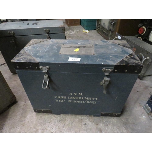 623 - THREE WOODEN MILITARY INSTRUMENT CASES (3)