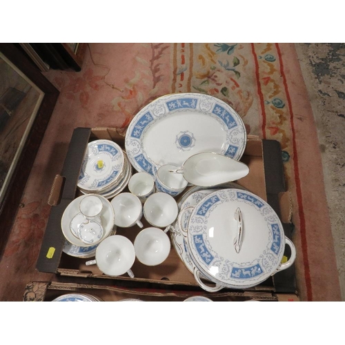 63 - THREE TRAYS OF COALPORT REVELRY TEA/DINNER WARE