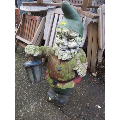 636 - A LARGE CONCRETE STATUE LIGHT OF A GARDEN GNOME