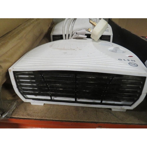 656 - A SELECTION OF BOXED INDUSTRIAL INFRARED HEATERS AND FOUR FAN HEATERS