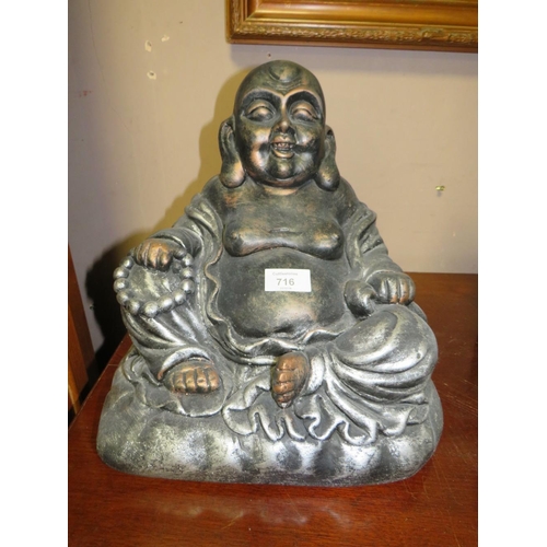 716 - A REPRODUCTION RESIN BUDDHA H-29 CM