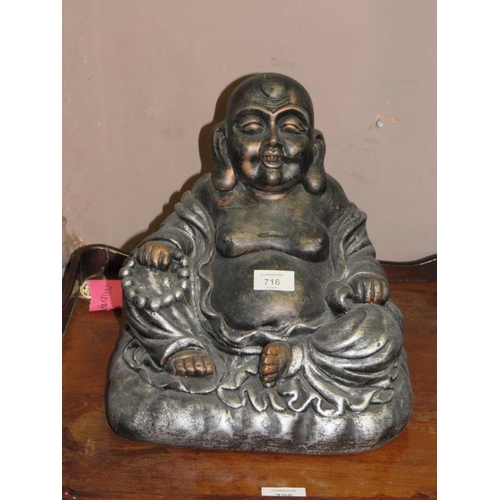 716 - A REPRODUCTION RESIN BUDDHA H-29 CM