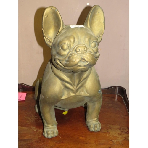 717 - A REPRODUCTION RESIN FRENCH BULLDOG H-42 CM