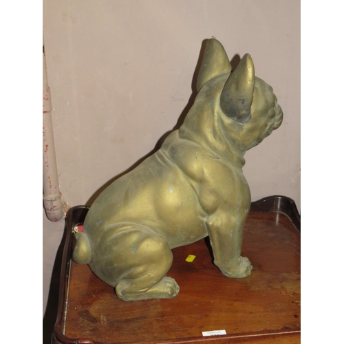 717 - A REPRODUCTION RESIN FRENCH BULLDOG H-42 CM