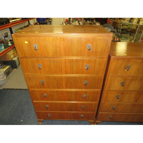 726 - TWO MID-CENTURY WALNUT CHEST OF DRAWERS