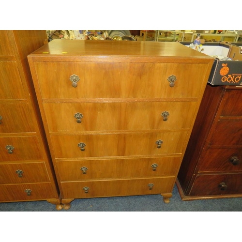 726 - TWO MID-CENTURY WALNUT CHEST OF DRAWERS