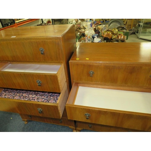 726 - TWO MID-CENTURY WALNUT CHEST OF DRAWERS