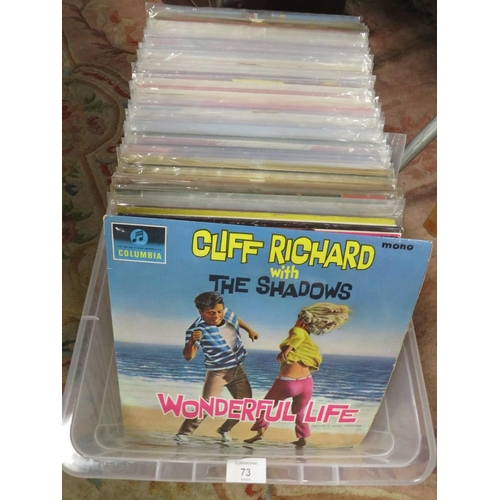 73 - CIRCA 100 LP RECORDS TO INCLUDE 17 DIFFERENT CLIFF RICHARD RECORDS