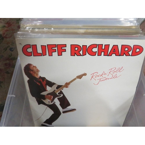 73 - CIRCA 100 LP RECORDS TO INCLUDE 17 DIFFERENT CLIFF RICHARD RECORDS