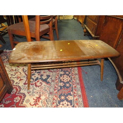 747 - A SMALL ERCOL STYLE COFFEE TABLE