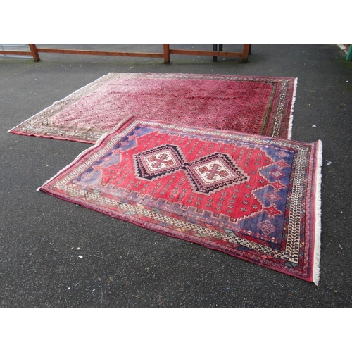 768 - TWO LARGE 20TH CENTURY WOOLLEN RUGS-  380 x 260 cm and 224 x 155 cm