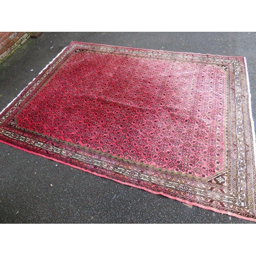 768 - TWO LARGE 20TH CENTURY WOOLLEN RUGS-  380 x 260 cm and 224 x 155 cm