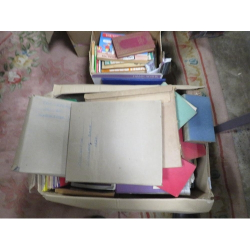 77 - A LARGE QUANTITY OF VINTAGE BOOKS AND ANNUALS ETC