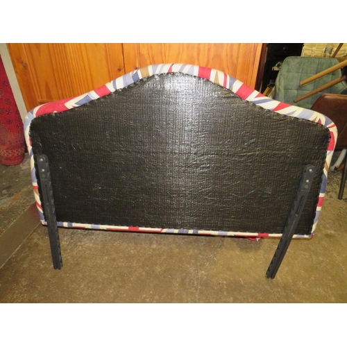 773 - A MODERN UNION JACK UPHOLSTERED HEADBOARD