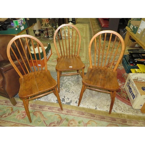 794 - THREE HOOP BACK CHAIRS