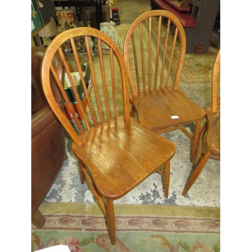 794 - THREE HOOP BACK CHAIRS