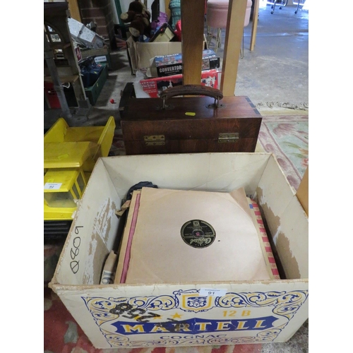 91 - A QUANTITY OF VINTAGE 78'S RECORDS