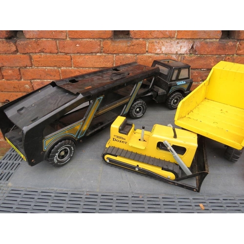 92 - A SELECTION OF STEEL BODIED TONKA TOYS TOY VEHICLES