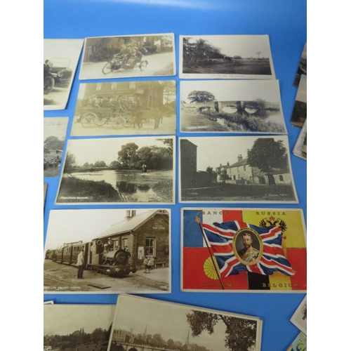 298 - A COLLECTION OF POSTCARDS, INCLUDING A SELECTION OF REAL PHOTOGRAPH TYPES AND A GROUP OF SHREWSBURY... 