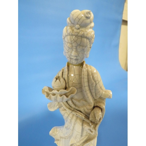 301 - A ORIENTAL STYLE BLANCHE DE CHINE FIGURE A/F