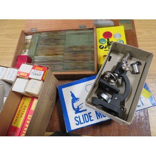 450 - A SELECTION OF VINTAGE MICROSCOPE SLIDES