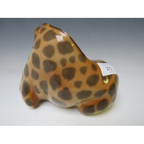 275 - A LOMONOSOV USSR CERAMIC FIGURE OF A RECUMBERENT GIRAFFE