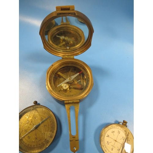 342 - A COLLECTION OF VINTAGE COMPASSES