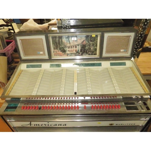 729 - A 1960S WURLITZER AMERICANA 3100 JUKEBOX - 80 PLAYS ON 7