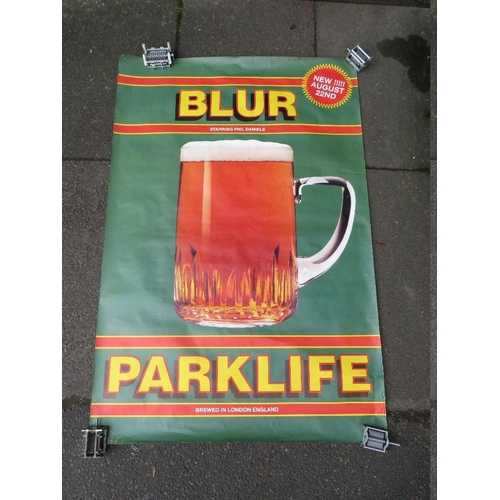 12 - A LARGE BLUR 'PARK LIFE' POSTER - APPROX 152 X 101.5 CM