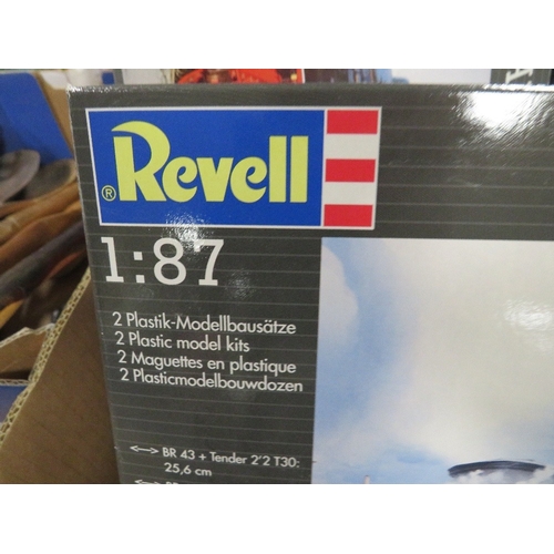 66 - SIX BOXED REVELL MODEL TRAIN KITS, 1:87 SCALE 02157, 02160, 02162, 02170, 02161, 02165