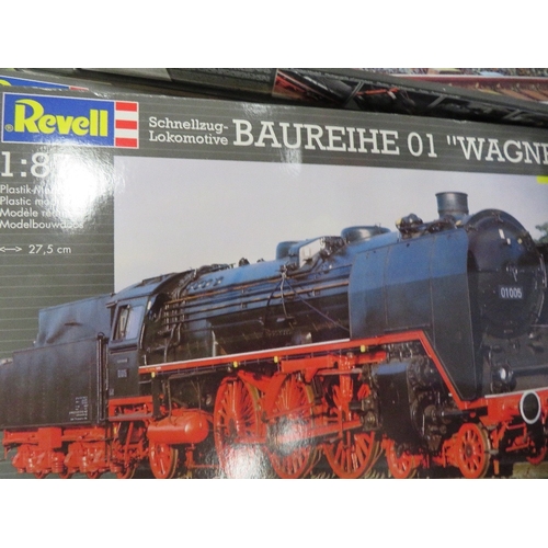 66 - SIX BOXED REVELL MODEL TRAIN KITS, 1:87 SCALE 02157, 02160, 02162, 02170, 02161, 02165