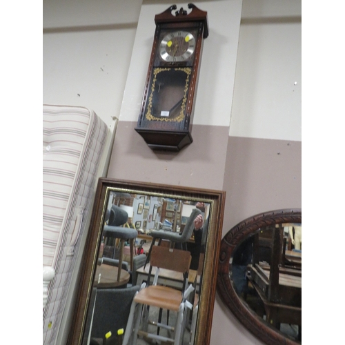 774 - A MODERN ACCTIM WALLCLOCK, RECTANGULAR MIRROR AND BAROMETER (3)