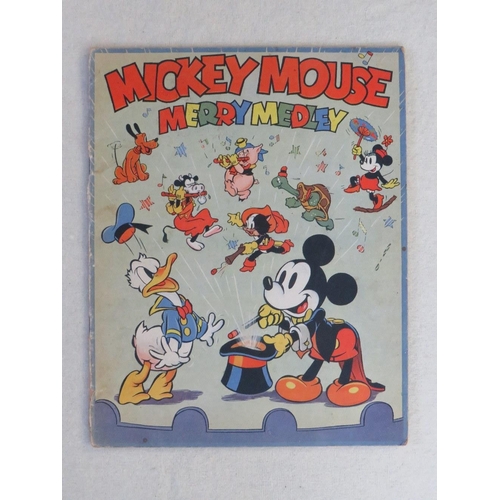 100 - MICKEY MOUSE MERRY MEDLEY' RARE WALT DISNEY BOOK, large book no publishing detailsCondition Report:W... 