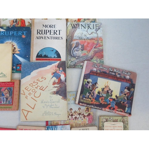 102 - A QUANTITY OF COLLECTABLE CHILDREN'S BOOKS WITH SOME RARE BOOKS IN POOR CONDITION. Includes 1940s an... 