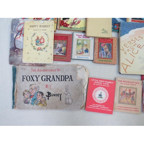 102 - A QUANTITY OF COLLECTABLE CHILDREN'S BOOKS WITH SOME RARE BOOKS IN POOR CONDITION. Includes 1940s an... 