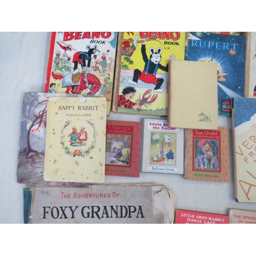 102 - A QUANTITY OF COLLECTABLE CHILDREN'S BOOKS WITH SOME RARE BOOKS IN POOR CONDITION. Includes 1940s an... 