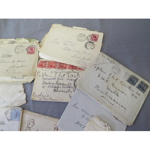 110 - A SMALL COLLECTION OF CORRESPONDENCE ADDRESSED TO ADMIRAL GEORGE EGERTON KCB (b.1852-d.1940), and La... 