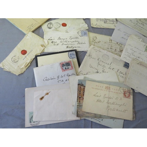 110 - A SMALL COLLECTION OF CORRESPONDENCE ADDRESSED TO ADMIRAL GEORGE EGERTON KCB (b.1852-d.1940), and La... 