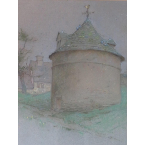 12 - JAMES VALENTINE JELLEY (1885-1942). Study of a country house with dovecote in foreground, signed low... 