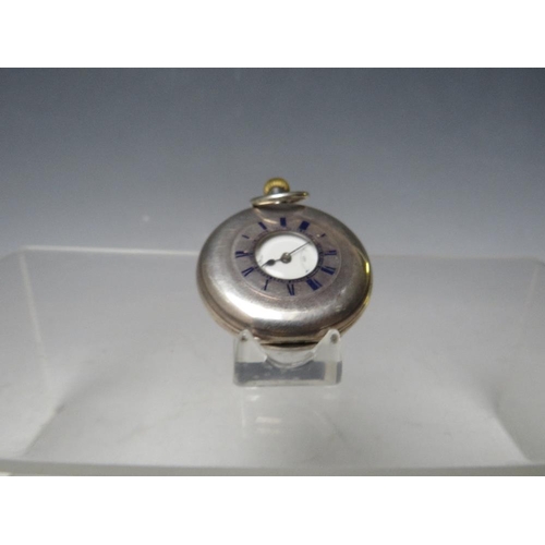 195 - CHARLES FRODSHAM - SILVER HALF HUNTER POCKET WATCH - LONDON 1882, Dia. 4 cm