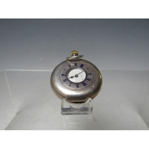 195 - CHARLES FRODSHAM - SILVER HALF HUNTER POCKET WATCH - LONDON 1882, Dia. 4 cm