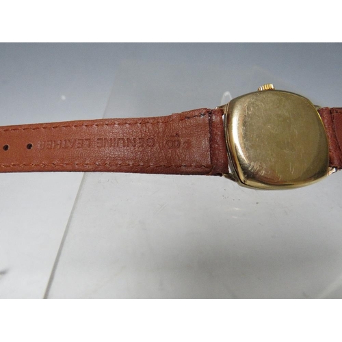 202 - A VINTAGE ROTARY 9 CARAT GOLD CASED WRISTWATCH, Dia. 2.5 cm